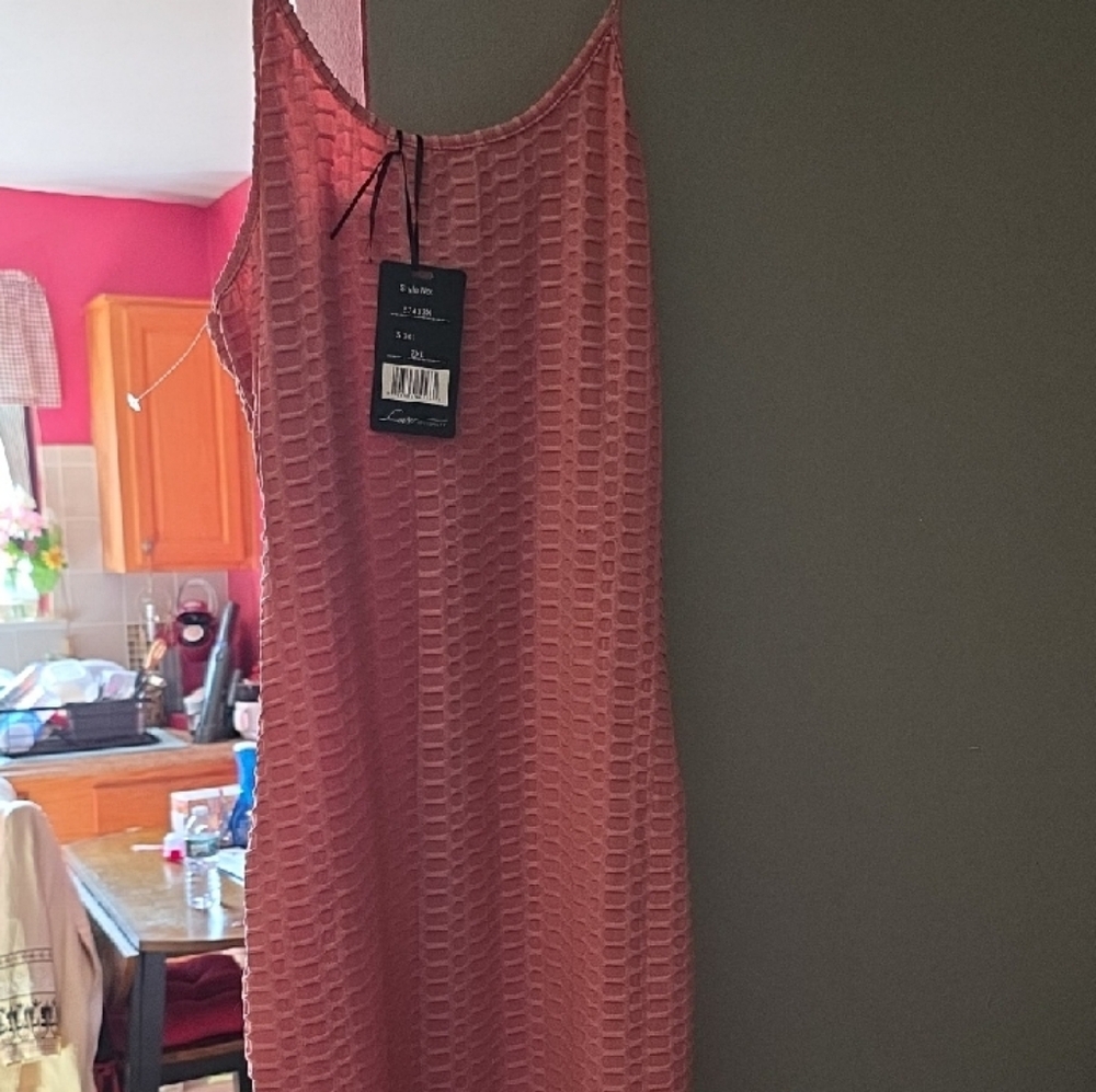 Elegant Pink Textured Dress Or Beautiful Purple